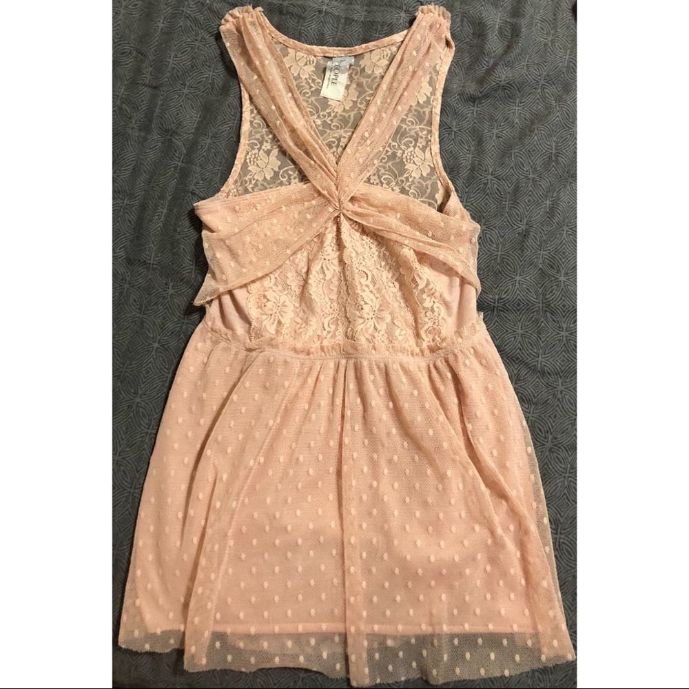 Blush lace top